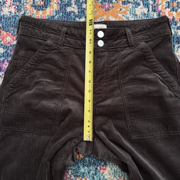 ANTHROPOLOGIE Pilcro Brown Corduroy Straight Leg High Rise Ankle Pants Size 28 - Picture 6 of 9